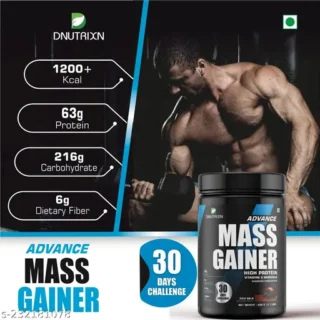 DNUTRIXN Mass Gainer 500g Chocolate Flavour | High Protein 21G | For Muscle Mass Gain