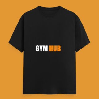 GYM HUB BLACK OVER SIZE T SHIRTS( GYM LOVER)