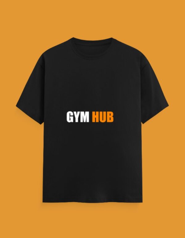 GYM HUB BLACK OVER SIZE T SHIRTS( GYM LOVER) - Image 3