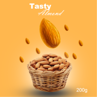 100% Natural Almonds – Rich in Protein & Healthy Fats(200g)