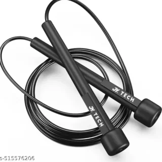 Black adjustable pencil skipping rope for men, women, girls, boys and kids